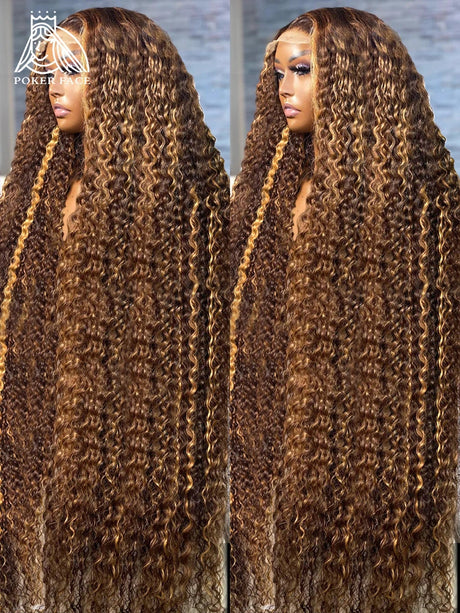 Curly Highlight 13X4 Lace Front Human Hair Honey