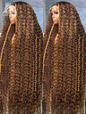 Curly Highlight 13X4 Lace Front Human Hair Honey