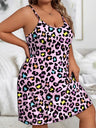 Casual Nightdress, Women' Plus Comfort Soft Leopard Heart