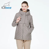 Icebear New Women Casual Short Jackets Hooded Windproof