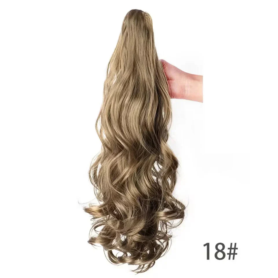 Ponytail Extension Wavy Curly Ponytail Hair Extension Synthetic