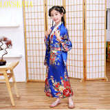 Cute Girl, Japanese Ethnic Style Kimono And Dance