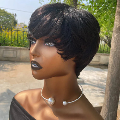 Human Hair Wigs Short Pixie Cut Wig Human