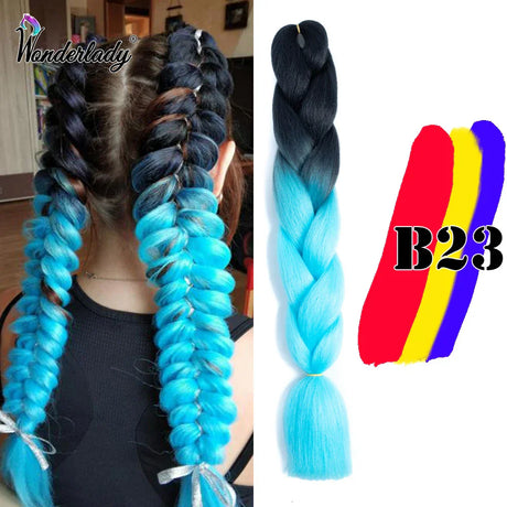 Wonderlady Color Long Colored Braiding Hair Jumbo Braids