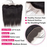 Bone Straight Bundles With Closure Brazilian Hair Weave