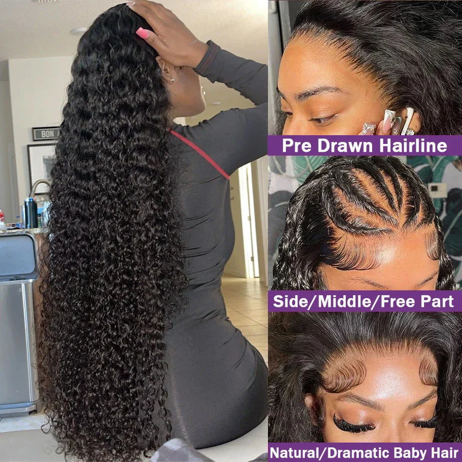 Loose Deep Wave Lace Frontal Wigs Brazilian
