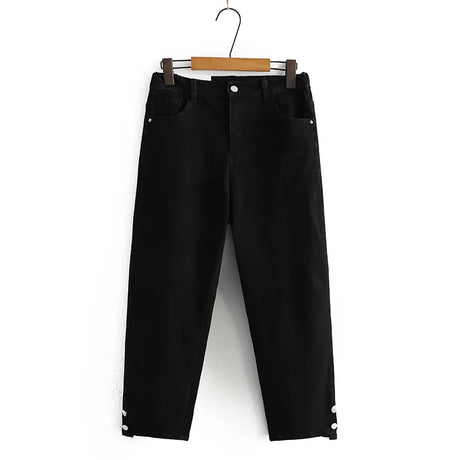 Spring Autumn Clothing Women Drainpipe Jeans Brief Denim