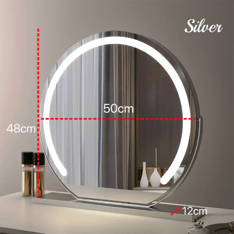 LED Round Vanity Mirror with 10X Magnification