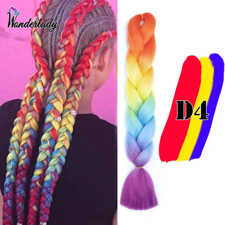 Wonderlady Color Long Colored Braiding Hair Jumbo Braids