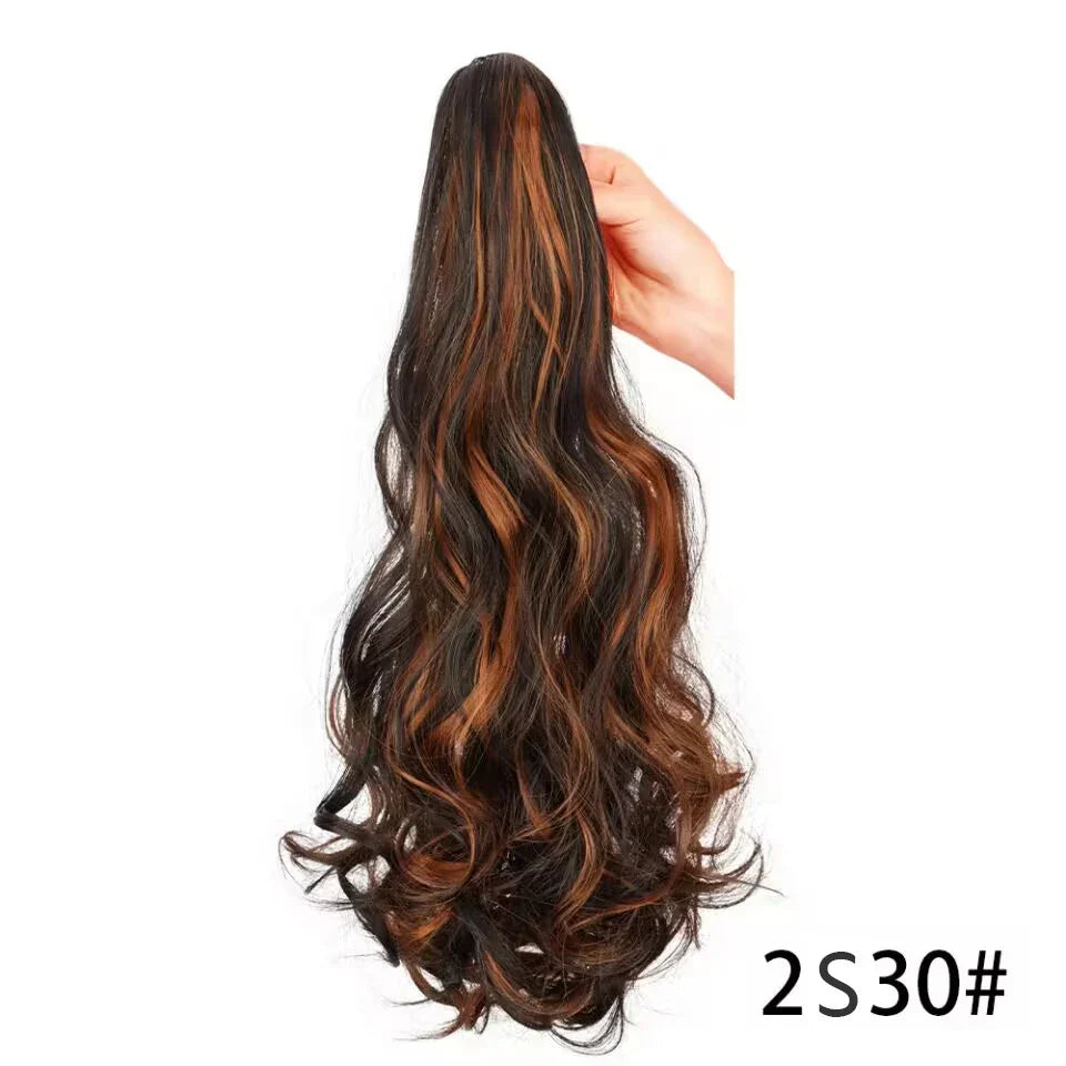 Ponytail Extension Wavy Curly Ponytail Hair Extension Synthetic