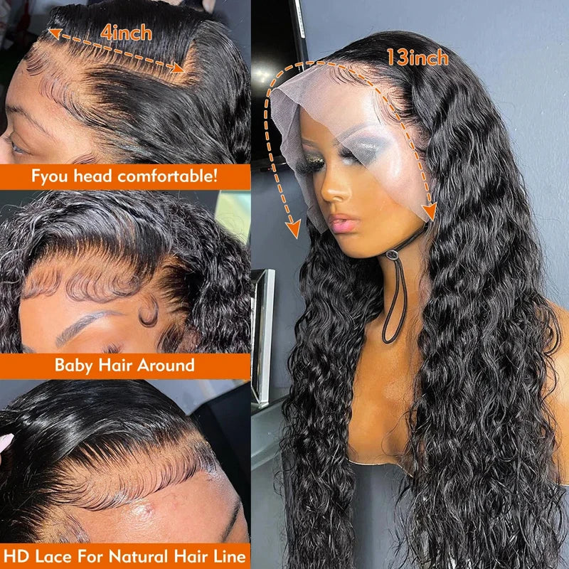 Curly 13X4 Lace Frontal Human Hair Wig For