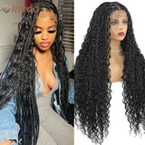 Boho Box Braid Wigs Curly Braided Full Lace