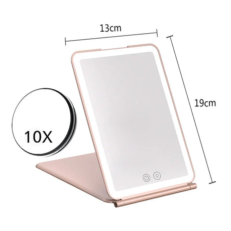 Led Make Up Mirror With Light Tool Portable