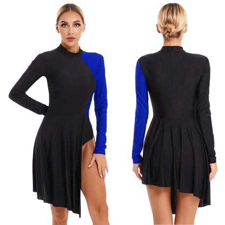 Womens Contemporary Lyrical Dance Dress Long Sleeve Color