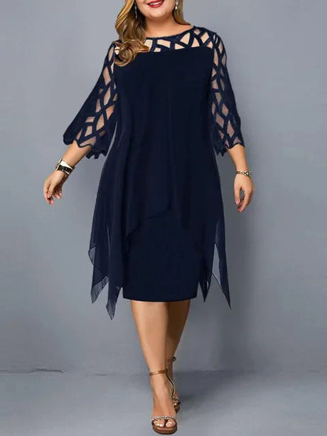 Sleeve Hollow Out Solid Sexy Women' Clothing Evening