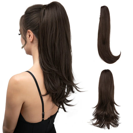 Synthetic Claw Clip In Ponytail Hair Extensions Hairpiece