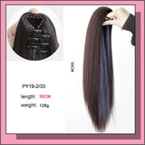 As Long Wavy Straight Claw Clip On Ponytail