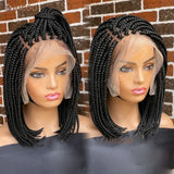 Short Braided Wigs Lace Front Wig Box