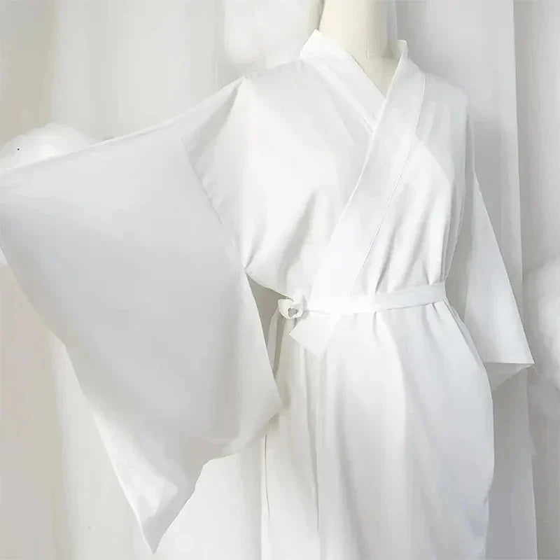 Japanese Traditional Kimono Juban Women White Yukata Kimono