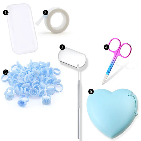 Eyelash Extension Supplies Glue Rings Tape Cutter