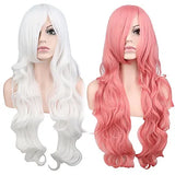 Women Synthetic Hair Red Pink Blue Orange Curly