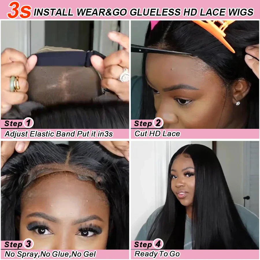 Wow Angel Glueless Wigs 7X7/6X6/5X5 Hd Lace Closure