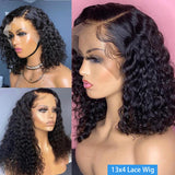 Deep Wave Lace Front Bob Wig Density