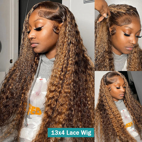 Highlight Curly X Lace Front Wig / Colored