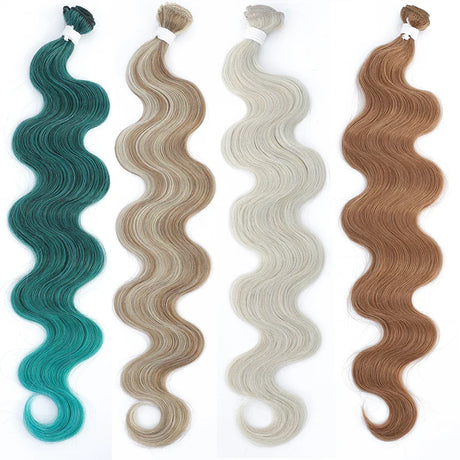 Colorful Body Wave Hair Bundles Piano Blonde Natural