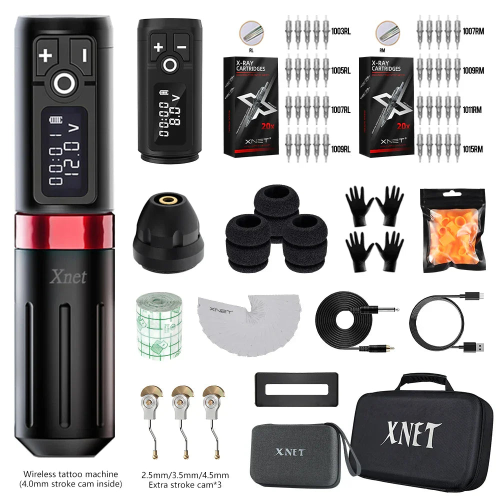 Xnet Plus Wireless Tattoo Machine Pen Kit Extra