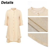 Oversized Cotton Linen Dress For Women Summer Blouse