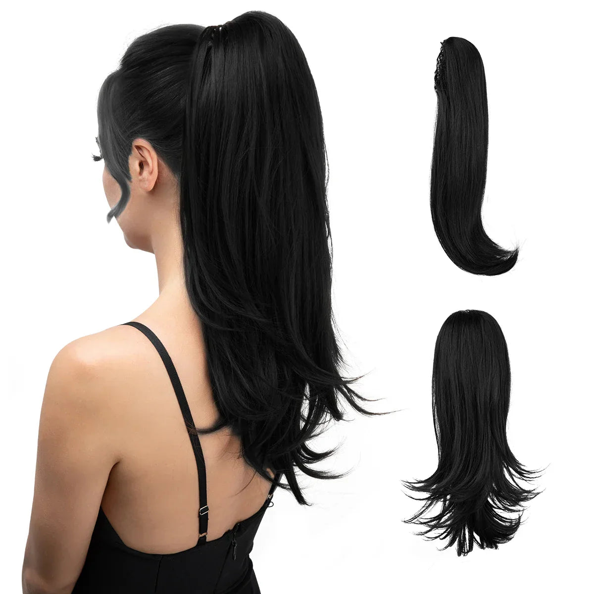 Synthetic Claw Clip In Ponytail Hair Extensions Hairpiece