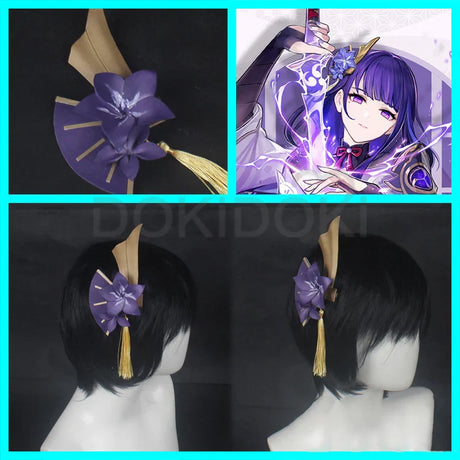 Raiden Shogun Baal Wig Gradient Dyeing Wig Game