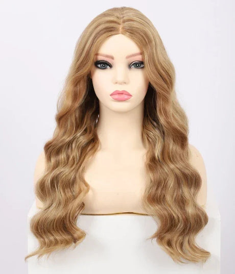 Kalyss Synthetic Inches Ombre Blonde Curly Wavy Wigs