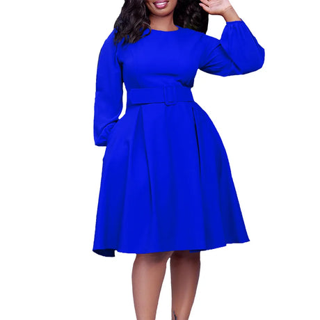 Office Lady A-Line Dress African Long Dresses For