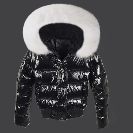 Fake Fur Parkas Waterproof Women Down Jacket Winter