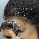 Lace Front Wigs Kinky Straight Human Hair Wig