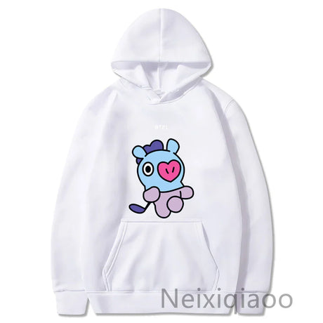 Bt21 Cartoon Prints Hoody Women Men Casual Hoodies