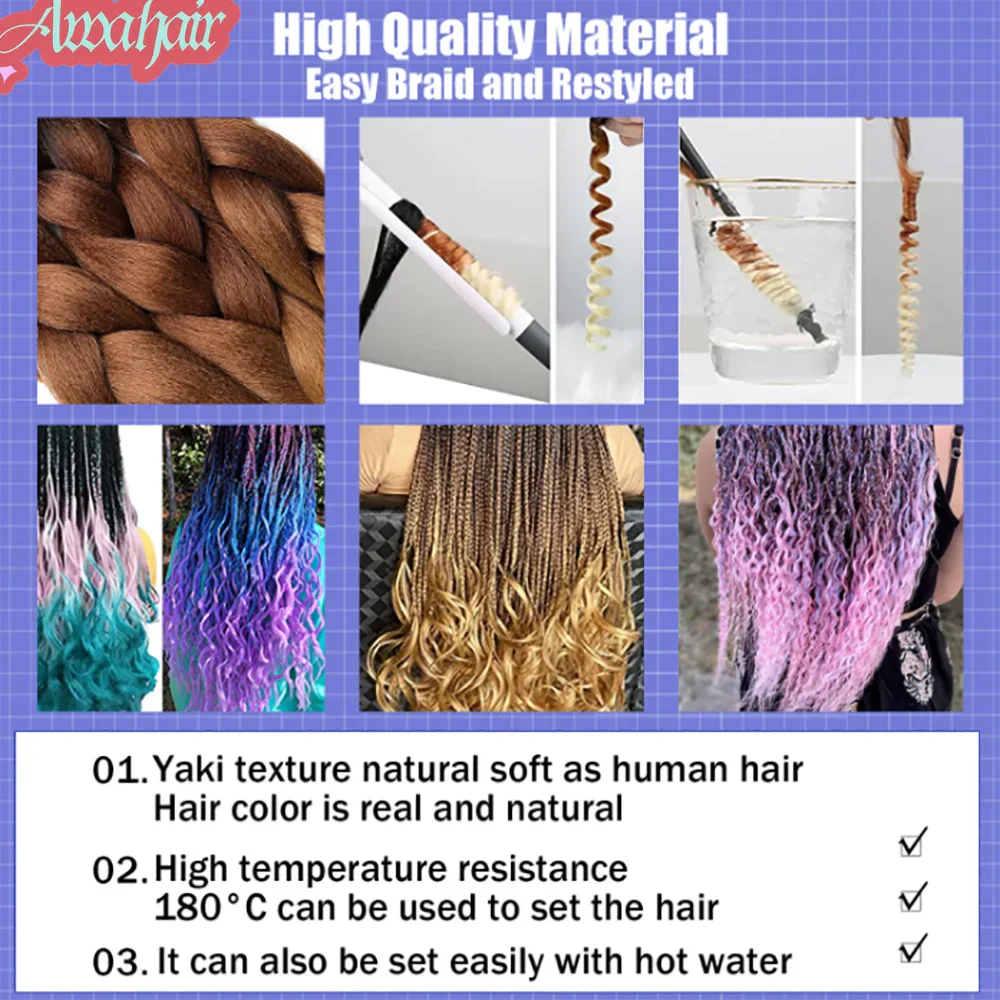 Synthetic Long Jumbo Ombre Braiding Hair For Women