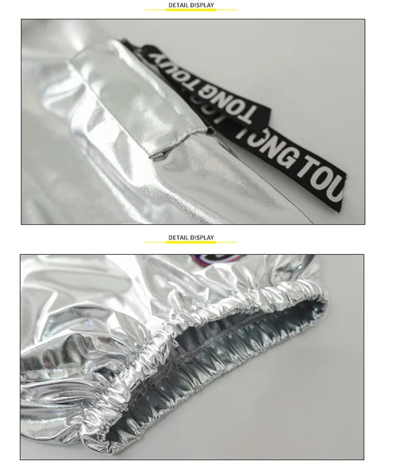 Children Silver Stage Hip Hop Girl Dance Costume