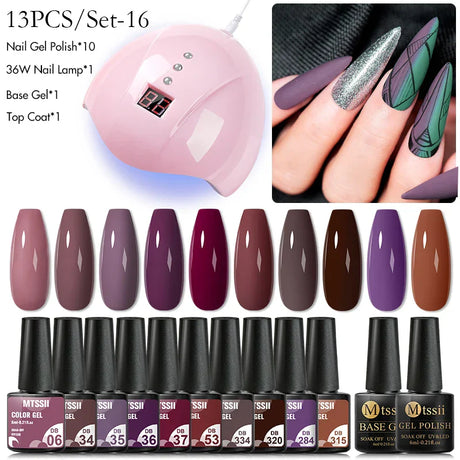 Gel Nail Polish Set With W