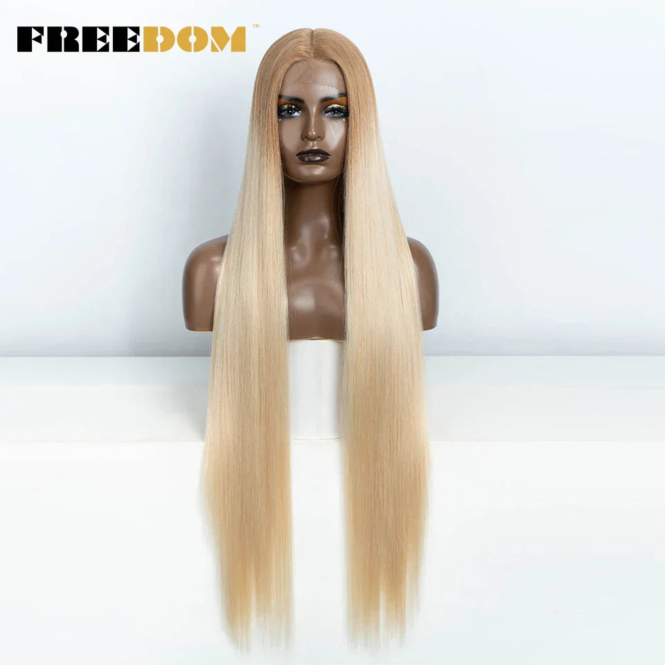 Freedom Synthetic Lace Frontal Wig For Women Long