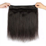 Bone Straight Bundles With Closure Brazilian Hair Weave