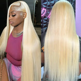 Density Blonde Straight X Lace Frontal Wig Brazilian