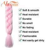 Pink Ombre Jumbo Braids Hair Extensions