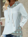 Women' Plaid Hoodie Sweatshirt Pullover