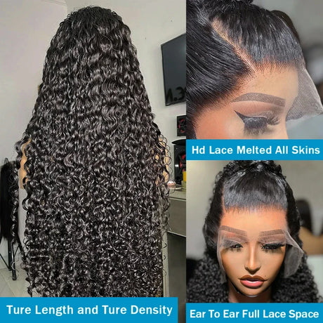 Cosdelu Deep Wave Hd Lace Frontal Wig