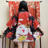 Japanese Kimono Traditional Clothing Crane Carp Anime Kimono