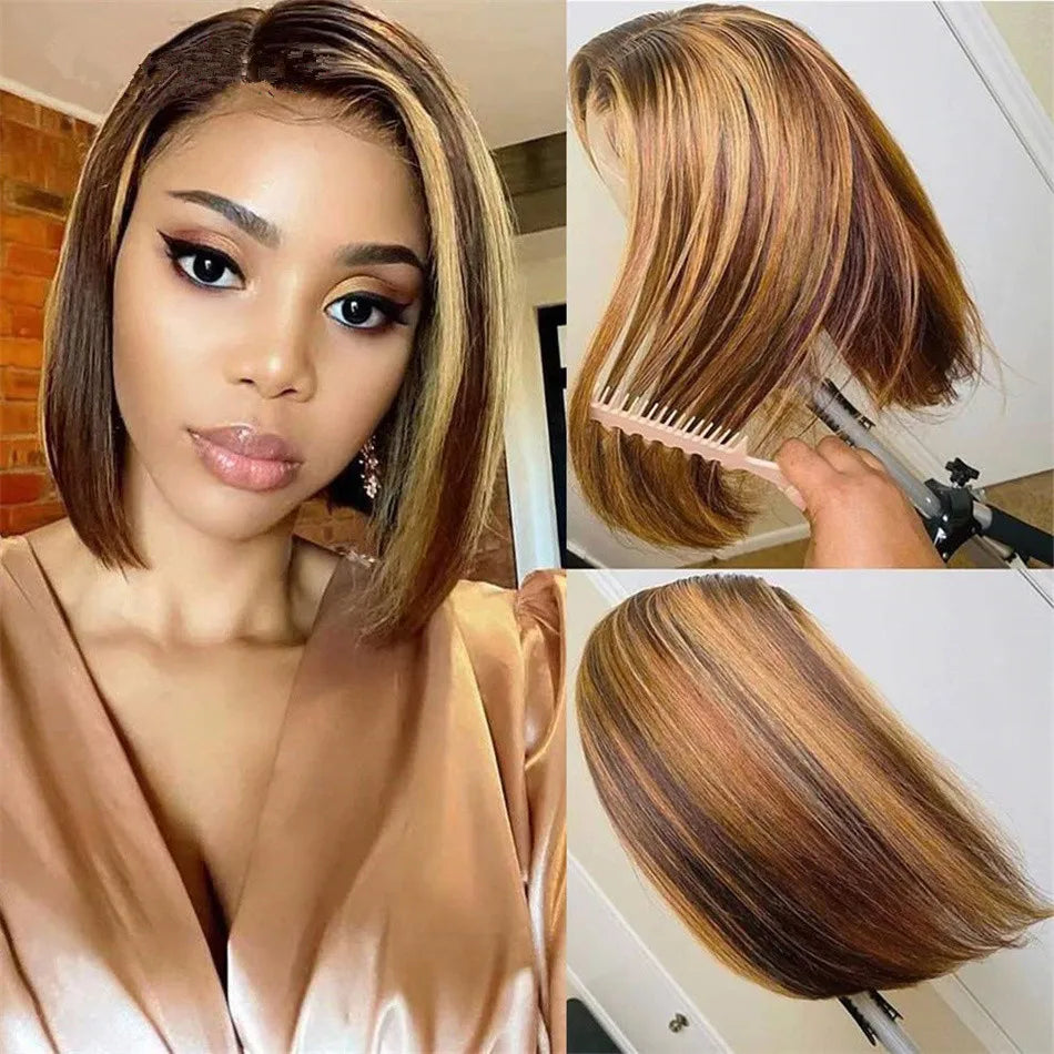 Highlight Straight Short Bob Wig X Hd Transparent