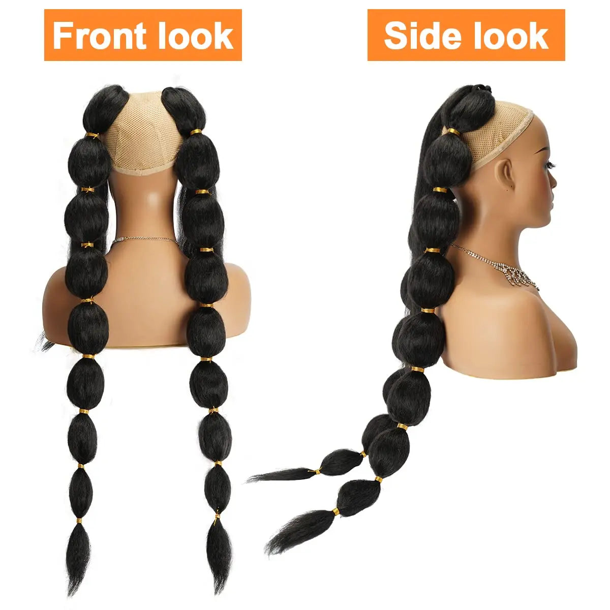 Bubble Ponytail Extension For Black Women Long Braided